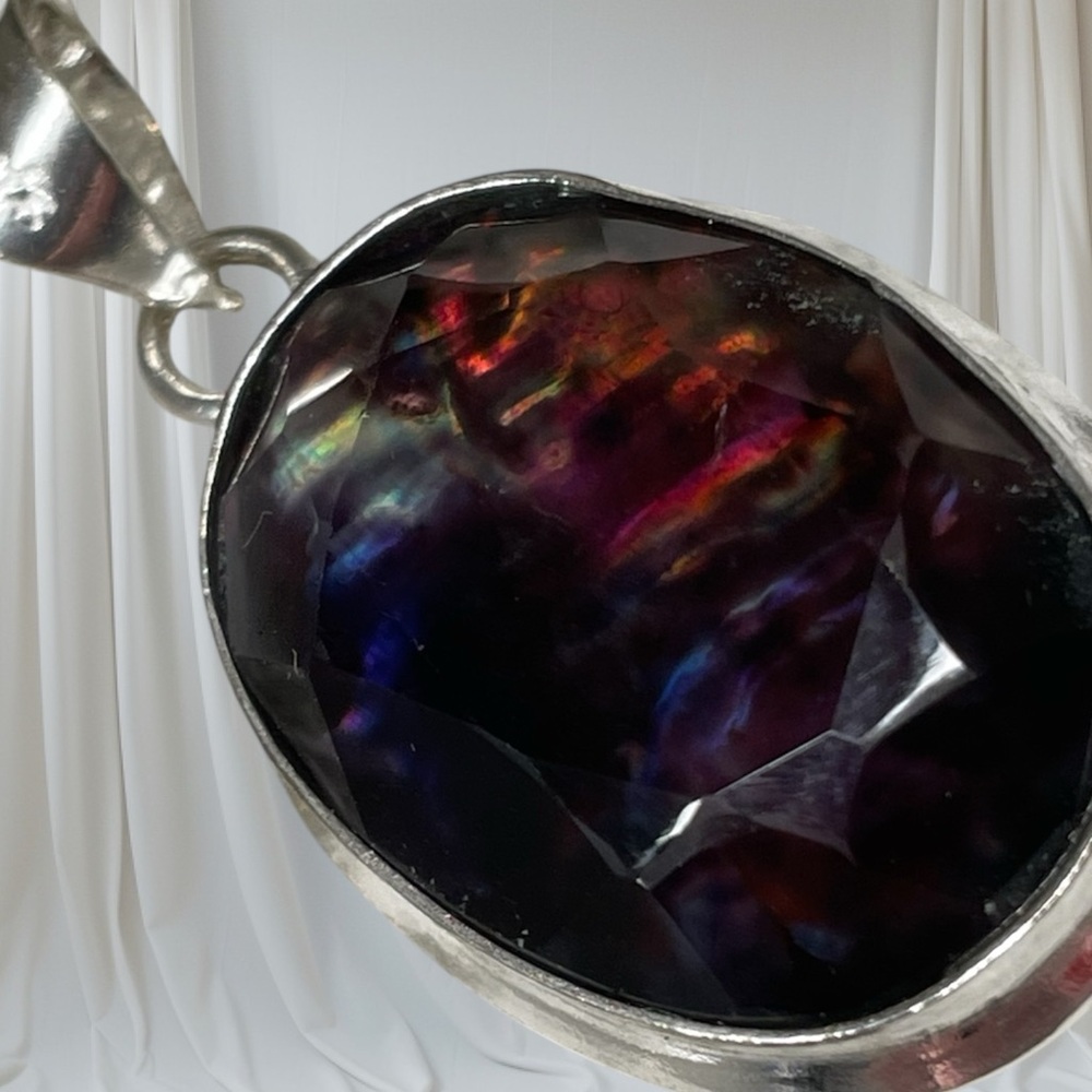 Natural Ammolite Multicolor Pendant  Untreated Gemstone - Picture 6 of 16